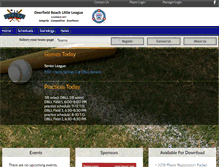 Tablet Screenshot of deerfieldbeachlittleleague.com